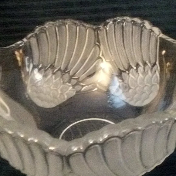 Vintage Mikasa  Walther Frosted Swan Bowl  Elegant Lead Crystal - Picture 7 of 8
